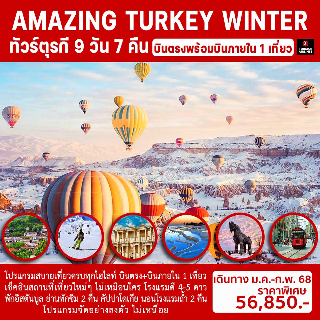 ทัวร์ตุรกี AMAZING TURKEY WINTER 9วัน 7คืน (TK)